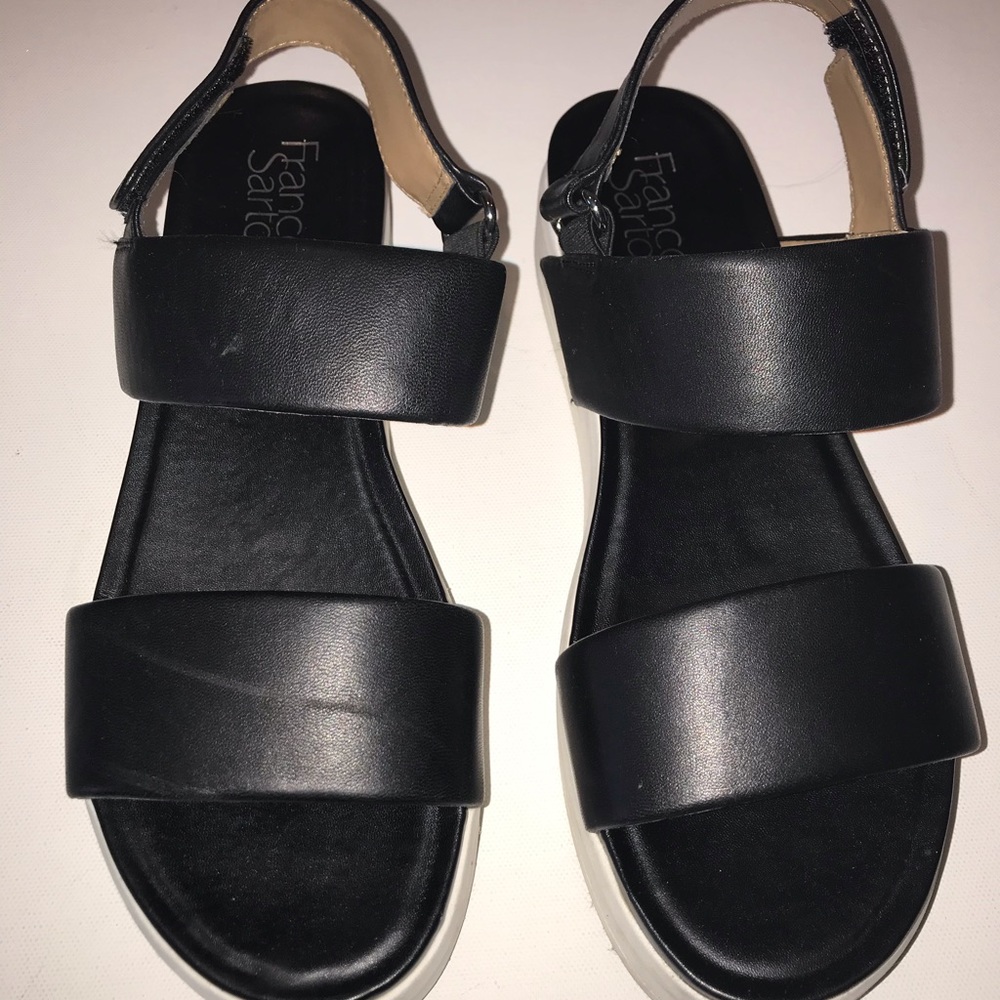 Franco Sarto black leather sandals
